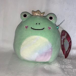 Fenra the Frog Valentine Squishmallows 5 inch New With Tags Rainbow Gold Crown